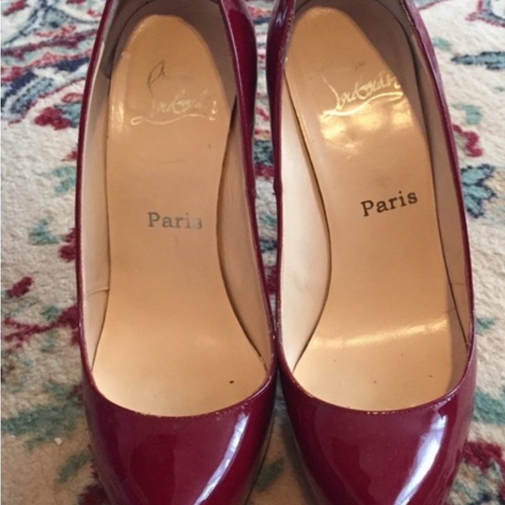 Christian Louboutin Burgundy pumps